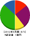 日本プラグ工業 貸借対照表 2012年8月期