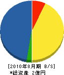 田村建築 貸借対照表 2010年8月期