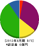 西川クリーナー 貸借対照表 2012年4月期