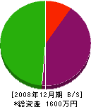 鈴忠工務店 貸借対照表 2008年12月期
