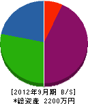 ひらお住設 貸借対照表 2012年9月期