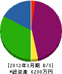 島田組 貸借対照表 2012年3月期