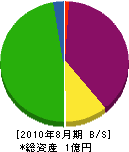 金田建設 貸借対照表 2010年8月期