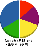 早坂組 貸借対照表 2012年4月期