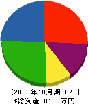 西川設備 貸借対照表 2009年10月期