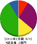 永井建設 貸借対照表 2012年2月期