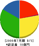 富山セキノ興産 貸借対照表 2008年7月期