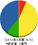 九州恵冷機 貸借対照表 2012年3月期