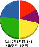 小川水道土木 貸借対照表 2010年9月期