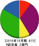 三幸藤恵佛光堂工芸 貸借対照表 2010年10月期