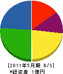 三竹電工 貸借対照表 2011年5月期