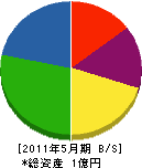 田中水道工業所 貸借対照表 2011年5月期