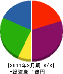 山田塗装 貸借対照表 2011年9月期