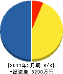 矢野組 貸借対照表 2011年5月期