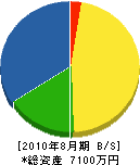 大川内造園 貸借対照表 2010年8月期