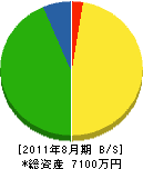 池田商会 貸借対照表 2011年8月期