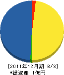 松野水道工事店 貸借対照表 2011年12月期