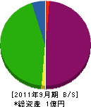 小野建設 貸借対照表 2011年9月期