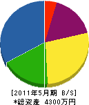庭紋奥村造園 貸借対照表 2011年5月期