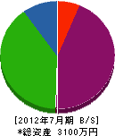 インテリア山田内装 貸借対照表 2012年7月期