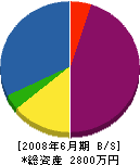 小松鑿泉 貸借対照表 2008年6月期