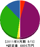 内山ポンプ店 貸借対照表 2011年8月期
