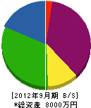 小田電設 貸借対照表 2012年9月期