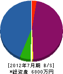 誠翔建設 貸借対照表 2012年7月期