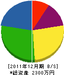 寒河江鉄工所 貸借対照表 2011年12月期 寒河江鉄工所 貸借対照表 2011年12月期