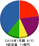 北海道古川電気工業 貸借対照表 2010年1月期
