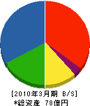 佐藤鉄工 貸借対照表 2010年3月期