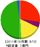 前田電気 貸借対照表 2011年10月期