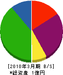 西日本テクノ工業 貸借対照表 2010年3月期
