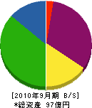 関根工務店 貸借対照表 2010年9月期