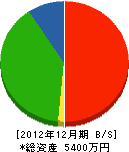広田設備 貸借対照表 2012年12月期