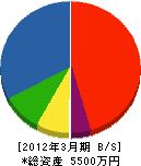 竹松組 貸借対照表 2012年3月期