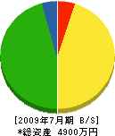 富山総業 貸借対照表 2009年7月期