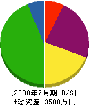 藤井産業 貸借対照表 2008年7月期