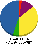 澤井産業 貸借対照表 2011年3月期