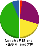 今井水道工務店 貸借対照表 2012年3月期