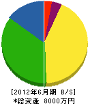 石川電設 貸借対照表 2012年6月期