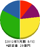 勝田環境 貸借対照表 2012年5月期
