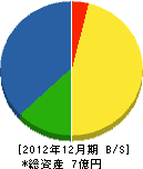 東京設備 貸借対照表 2012年12月期
