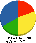 松本総合設備 貸借対照表 2011年3月期