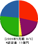 田口工務店 貸借対照表 2009年5月期