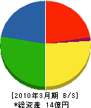 山田電建 貸借対照表 2010年3月期
