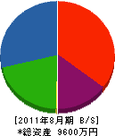 小塚工業 貸借対照表 2011年8月期