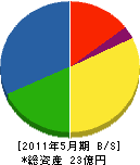 藤井電機 貸借対照表 2011年5月期