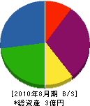 日本施設 貸借対照表 2010年8月期