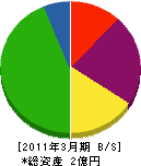 大橋電設工業 貸借対照表 2011年3月期